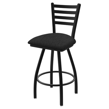 HOLLAND BAR STOOL CO 36" Swivel X-Tall Bar Stool, Black Wrinkle, Graph Coal Seat X410